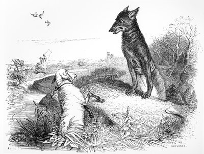 The Wolf and the Lamb, illustration for 